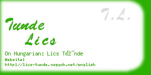 tunde lics business card